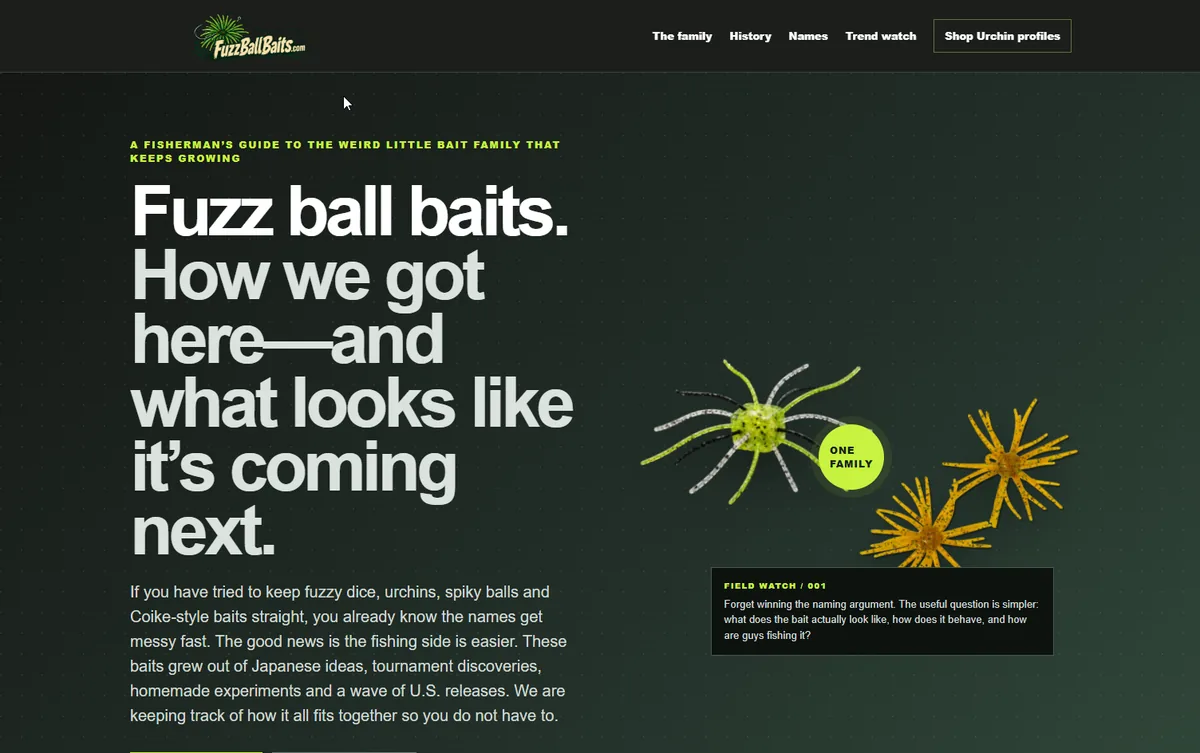 Homepage preview of Fuzz Ball Baits
